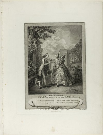 Aftenvandring, fra Monument du Costume Physique et Moral de la fin du Dix-huitième siècle af Francois Robert Ingouf