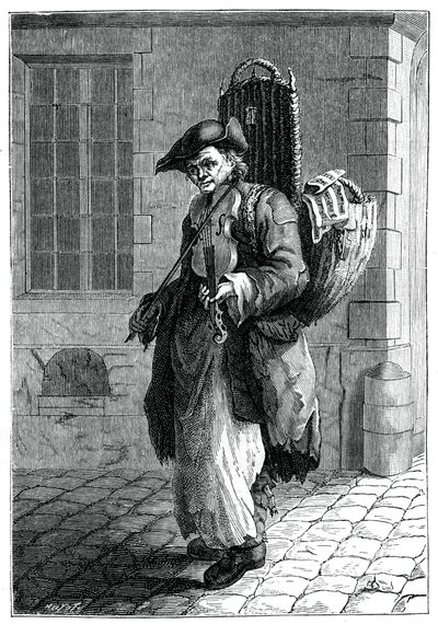 Omrejsende musiker, 1885. af Francois Robert Ingouf