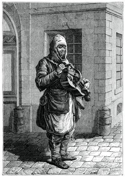 Omrejsende musiker, 1885. af Francois Robert Ingouf