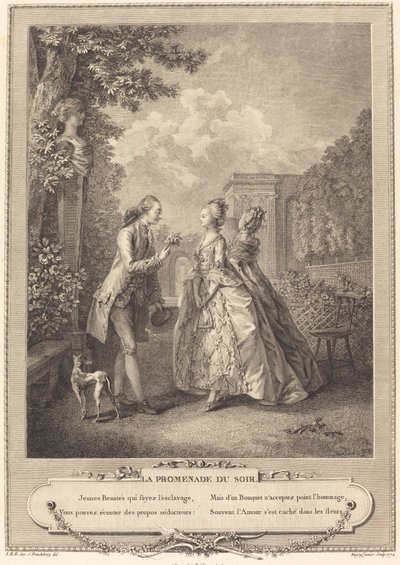 Aftenvandringen af Francois Robert Ingouf after Sigmund Freudenberger