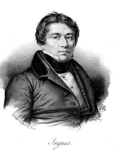 Jean Auguste Dominique Ingres af Francois Seraphin Delpech
