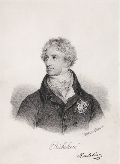 Portræt af Armand Emmanuel du Plessis, hertug af Richelieu, 1820