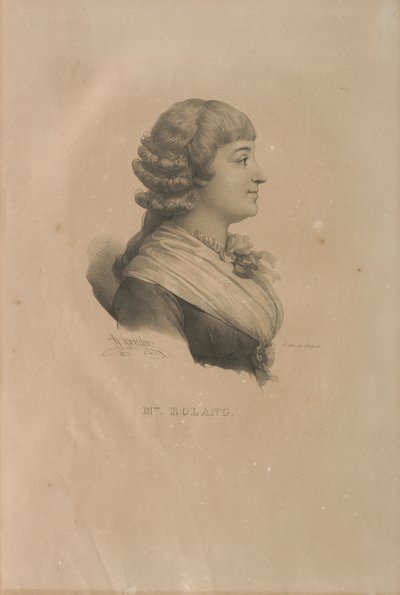Portræt af Madame Roland 1754-1793, 1825. af Francois Seraphin Delpech