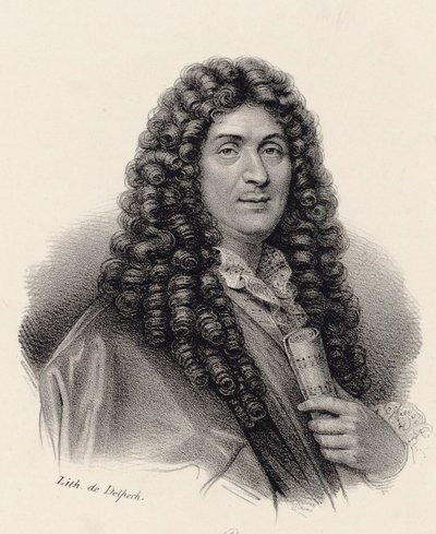Portræt af komponisten Jean-Baptiste Lully 1632-1687. af Francois Seraphin Delpech
