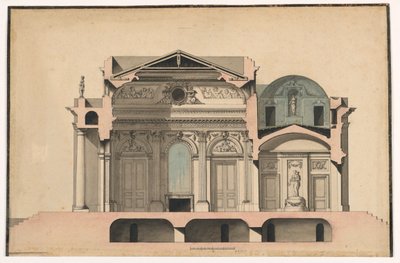 Sektion af en villa af Francois Soufflot, called Le Romain