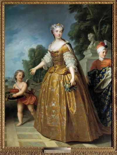 Portræt af Marie Leczinska (eller Leszczynska af Francois Stiemart