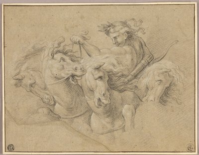 Apollon og hans heste af Francois Verdier