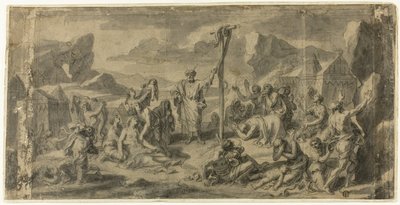 Moses og slangen af messing af Francois Verdier