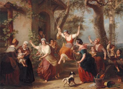 Gyngen, 1848 af Francois Verheyden