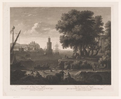 Udsigt over kysten nær Napoli En udsigt nær Napoli / Vüe des Environs de Naples (titel på objekt) af Francois Vivares