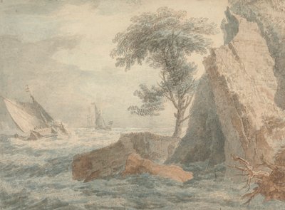 Sendes ved en klippekyst af Francois Vivares