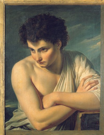 En ung mand klædt ud som en arkadisk hyrde af Francois Xavier Fabre