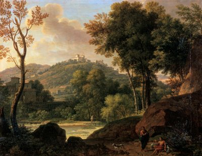 Landskabet omkring Firenze, Italien, slutningen af det 18. tidlige 19. århundrede af Francois Xavier Fabre