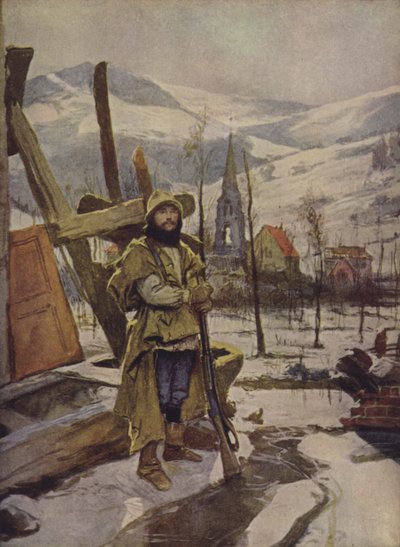 På vagt i Alsace af Francois after Flameng