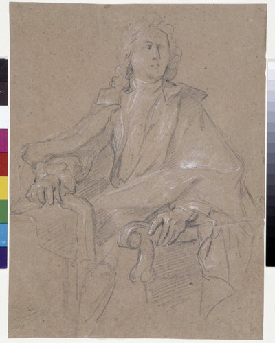 Portræt af Jules Hardouin Mansart (1645-1708) (olie på lærred) af Francois de Troy