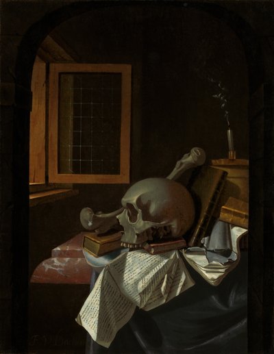 Vanity Still Life, ca. 1650 af Francois van Daellen