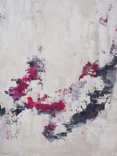 Moderne magenta-strøg af Françoise Wattré