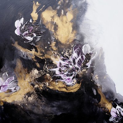 Elegant, abstrakt blomstermotiv af Françoise Wattré