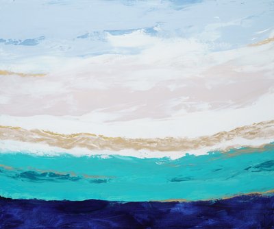 Teal Ocean Serenity af Françoise Wattré