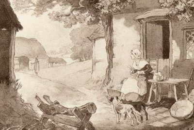 Illustration til The Scholar-Gipsy af Matthew Arnold (farve litho) af Frank Adams