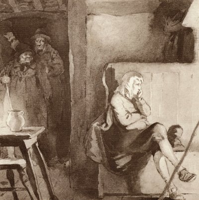 Illustration til The Scholar-Gipsy af Matthew Arnold (farve litho) af Frank Adams