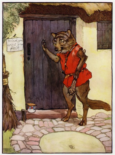 Rødhætte (farve litho) af Frank Adams