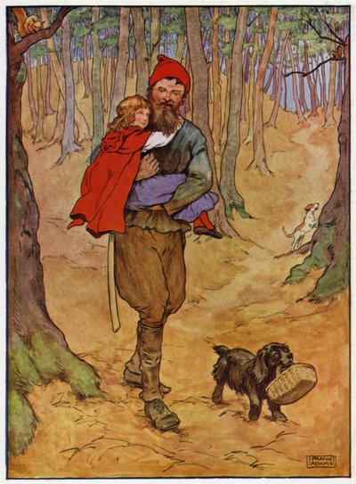 Rødhætte (farve litho) af Frank Adams
