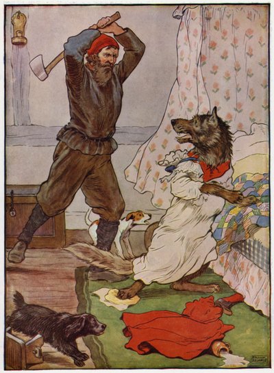 Rødhætte (farve litho) af Frank Adams