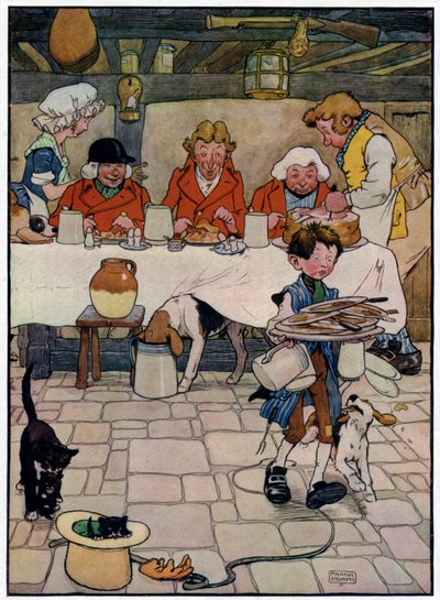 Three Jolly Huntsmen (farve litho) af Frank Adams