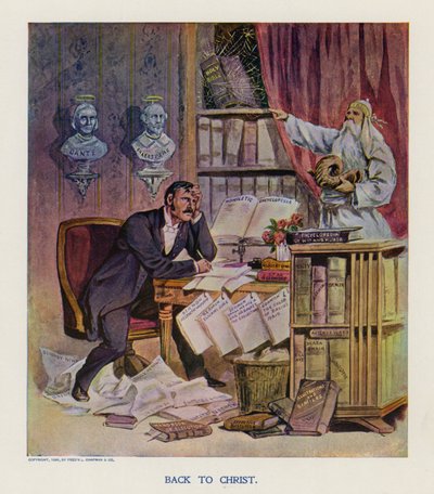 Tilbage til Kristus (farvelitografi) af Frank Beard