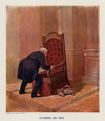 Dækker over sine synder (farvelitografi) af Frank Beard