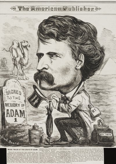 The American Publisher, pub. 1872 (litografi) af Frank Beard
