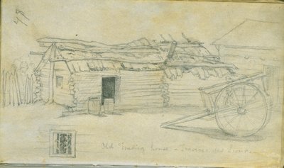Gammelt handelshus, Traverse des Sioux, 1851 af Frank Blackwell Mayer