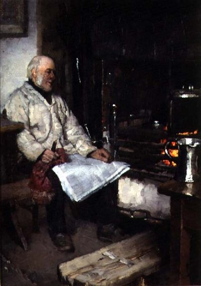 Vinter (olie på lærred) af Frank Bramley