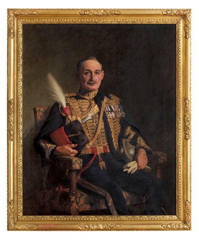 Sir Algar Henry Stafford Howard, våbenkonge med strømpebånd af Frank Brooks