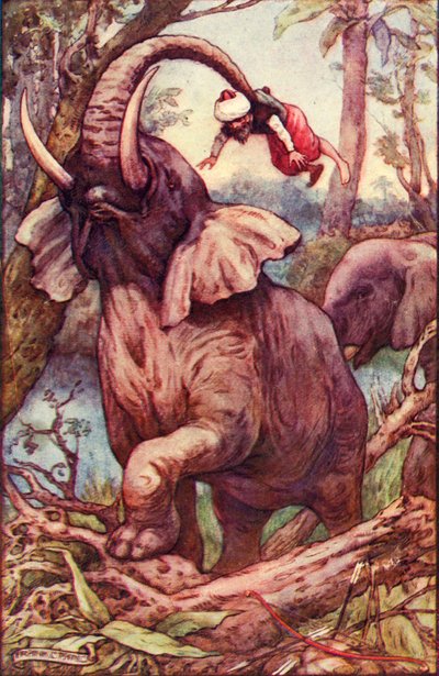 Dyret tog mig op med sin snabel og placerede mig på hans skuldre, ca. 1930. af Frank C. Pape