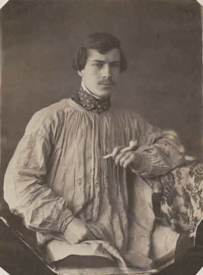 Kunstner eller assistent med rør, 1853-1857. af Frank Chauvassaignes