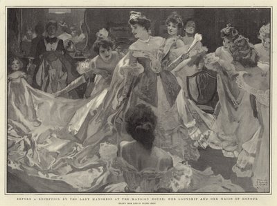 Før en modtagelse af borgmesterfruen i Mansion House, hendes frueskab og hendes tjenestepiger af Frank Craig