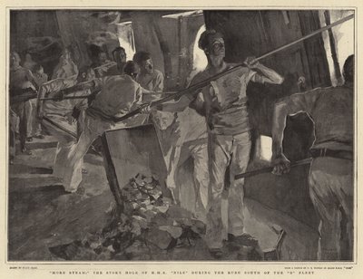 Mere Steam, Stoke Hole of HMS Nile under Rush South of the B Fleet af Frank Craig