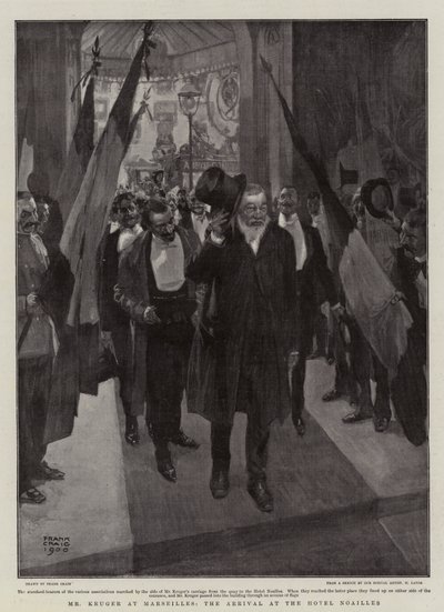 Hr. Kruger i Marseille, ankomsten til Hotel Noailles af Frank Craig