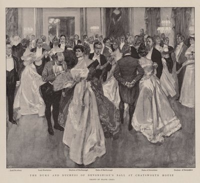 Hertugen og hertuginden af Devonshires bal i Chatsworth House af Frank Craig
