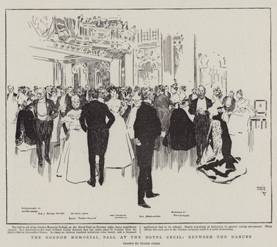 Gordon Memorial Ball på Hotel Cecil, mellem dansene af Frank Craig