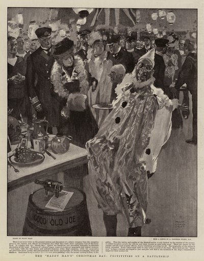 Den Handy Mands juledag, festligheder på et slagskib af Frank Craig