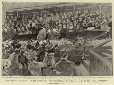 Prinsessen af Wales og frimurerne, uddeling af priser til drenge fra Royal Institution af Frank Craig