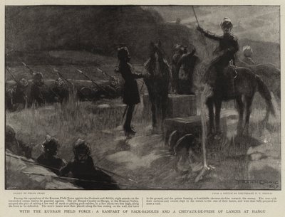 Med Kurram-feltstyrken, et panserværn af paksadler og en chevaux-de-frise af lanser ved Hangu af Frank Craig