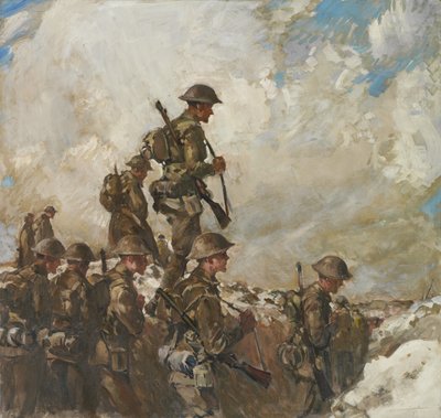 Gennem safterne til Pozieres, ca. 1918 (olie på lærred) af Frank Crozier