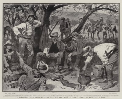 En berygtet Boer Tog-Wrecker og hans Mænd, Jack Hintons Commando nyder et hvil af Frank Dadd