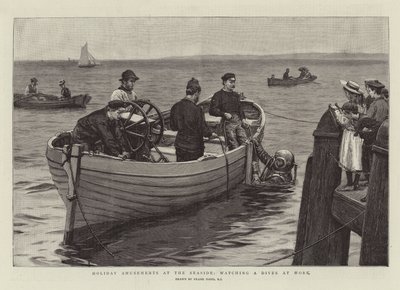 Ferieforlystelser ved havet, se en dykker på arbejde af Frank Dadd