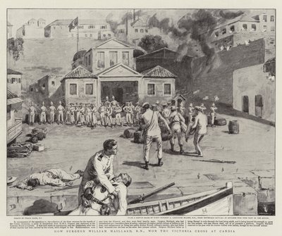 Hvordan kirurg William Maillard, RN, vandt Victoria Cross på Candia af Frank Dadd