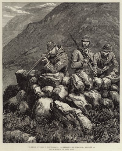 Prinsen af Wales i højlandet, Deer-Drive ved Invercauld af Frank Dadd
